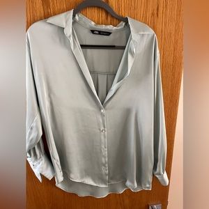Zara satin blouse